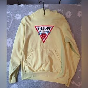 Men’s Guess x 88 Rising light yellow hoodie size small